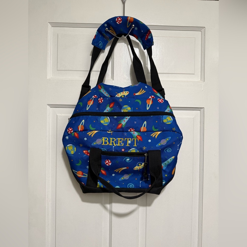 “Brett” Monogram Space Boys Bag Luggage Overnight Bag